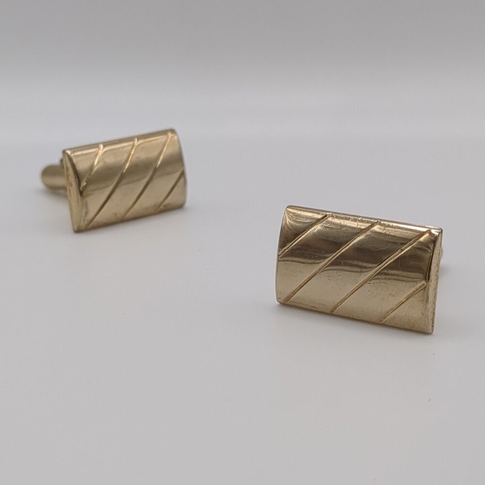 Simple Elegance Gold-Tone Cufflinks